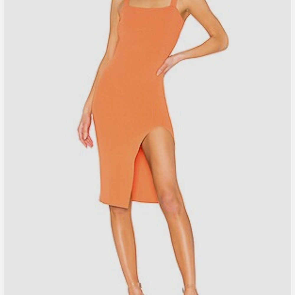 Superdown Strappy Midi Dress in Bold Orange